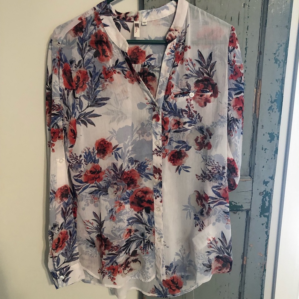 Kut sheer floral top